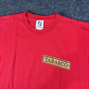 Vintage Tabasco Bottled Heat T Shirt Large Red‎ Signal Artwear Made USA 90s